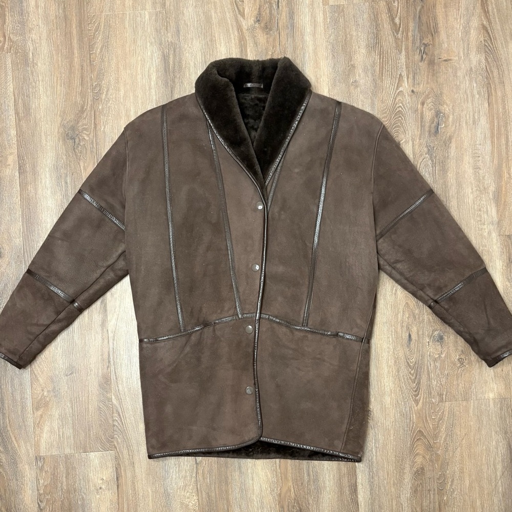 Vintage Pia Rucci Brown Suede Leather Jacket